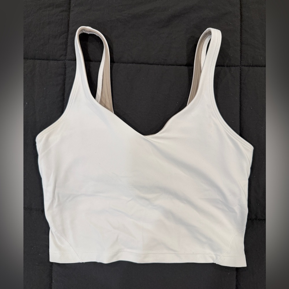 Lululemon white cropped align tank size 6 - worn a handful of times